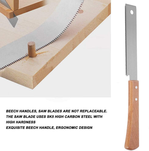 Small Hand Saw, Woodworking Flush Cut Trim Saw with Wood Handle, Household Cutting Tool