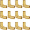 SUNGATOR 1/2 Inch 90 Degree Elbow PEX Fittings, No Lead Brass Crimp for Plumbing Jobs (12-Pack)