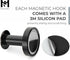 Mavoro Strong Magnetic Hooks Set of 2, Heavy Duty Black Magnet Hooks for Hanging Coats and Bags, Neodymium 52 Rare Earth