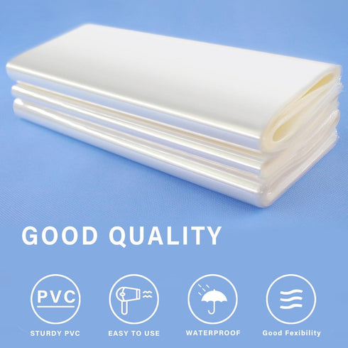 200 Pcs Clear PVC Heat Shrink Wrap Bags 5x6 Inches for Packaging Soap, Bath Bombs, Candles, Jars, DIY Projects