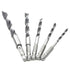 JIUWU Hex Handle Three Point Wood Drill Bit Set, High-Carbon Steel Brad-Point Tip for Woodworking, 2 Sets