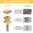 5Pcs Set 1/2 Inch 1/8" 3/16" 1/4" 5/16" 3/8" Newdeli Bullnose Router Bit Shank - Radius - Carbide Bearing Half Round