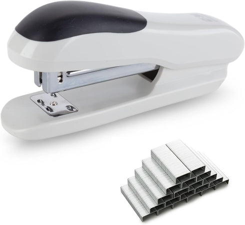 M&G Desktop Stapler (Grey) with 25 Sheet Capacity, Two Binding Modes & 1000 Staples for Office, School, Home