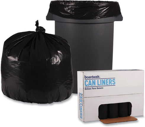 520 33x39, 1.6 33gal, 10 10RL/CT Boardwalk Super Extra-Heavy Repro Can Liner, Mil, Blk, BG/RL