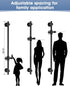 25 Inch SUS304 All Metal Shower Slide Bar with Adjustable Handheld Shower Head Holder, Stainless Steel Shower Rail