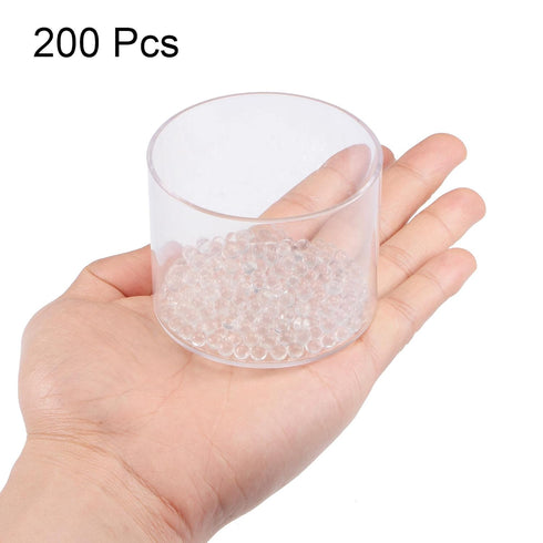 uxcell 5mm Solid Round Clear Glass Ball Boiling Stones Soda Lime Glass Beads, 200pcs