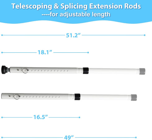 16.5" 51" 2 Pack BsBsBest Sliding Door Security Bar to Sliding Door Lock Heavy Duty Sliding Glass Patio Door Window