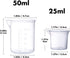 Plastic Beaker Set, 5 Sizes Low Form Graduated Polypropylene Beakers for Laboratory & Science