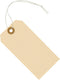 Tags with Elastic String Attached - #5 Manila Paper Label Tags, 4 3/4" x 2 3/8", Box of 200 with Elastic Loop