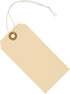 Tags with Elastic String Attached - #5 Manila Paper Label Tags, 4 3/4" x 2 3/8", Box of 200 with Elastic Loop