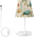 3 ALAZA Table Lamp Nautical Coastal Starfish Sea Turtle Bedside Lamp for Bedroom LED Nightstand Desk Lamp with USB