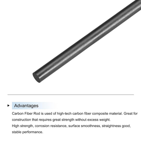 MECCANIXITY 2 Pcs Carbon Fiber Rod, 7mm x 420mm Matte Pole Rod for DIY Tool, RC Plane Wing Tube Quadcopter Arm
