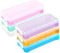Rocutus 6 Pack Large Capacity Pencil Box - Stackable Plastic Storage Organizer Box for Office Supplies, Clear