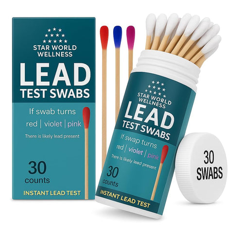 30 Lead Test Kit, Units, Lead Paint Test Kit, Lead Test Swabs for Instant Lead Detection Home Use on All Surfaces: