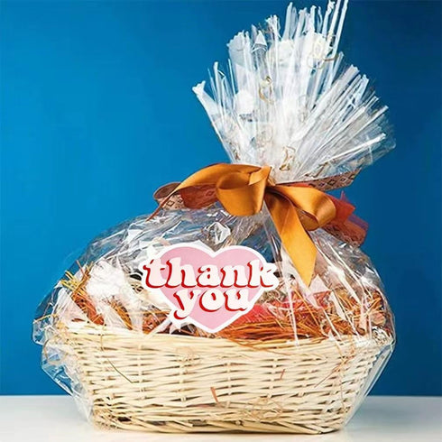 7AweQur 120pcs 2.4 Inch Packaging Large Size Pink Heart-Shaped Thank You Stickers Roll Aesthetic Personalized Heart