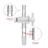 14/20 stonylab Glass Adapter, Borosilicate Glass Vacuum Flow Control Adapter with PTFE Stopcock, Joint and Straight