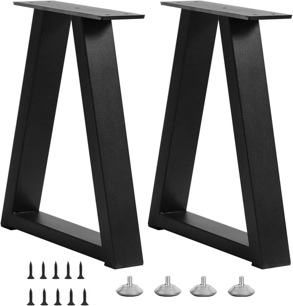 Y-CFHFC 16 Inch Trapezoid Bench Legs Metal Coffee Table Legs, End & Side