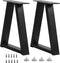 Y-CFHFC 16 Inch Trapezoid Bench Legs Metal Coffee Table Legs, End & Side