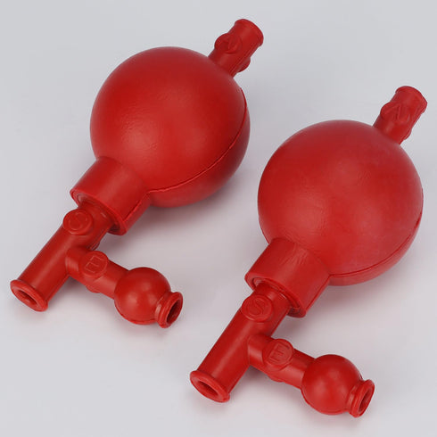stonylab 2-Pack Rubber Transfer Bulbs, 65 ml Red Rubber Filling Bulbs for Pipettes