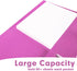 RAZCC 50 Pack Two Pocket Folders, Rose Purple, Fit Letter Size Paper for School Office Business Home