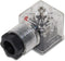 DIN 43650 Type A 3 Prong Solenoid Connector Plug with LED Light, Compatible with 12V & 24V