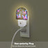 sndheke in,0.5w Glowing Purple Butterflies Night Light Plug into Wall, Neon Butterfly Dusk to Dawn Night Light Plug