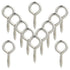 100pcs Small Screw Eye Shape Hanging Screw Hooks, 1" Lag Thread Self-Tapping Eyebolt Ring