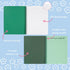 ban.do Green Floral Rough Draft Mini Spiral Notebook, 9" x 7" with Pockets and 160 Lined Pages, Superbloom by ban.do