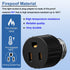 3 Packs 3 Prong Light Socket to Plug Adapter, E26/E27 Light Socket Outlet, Polarized Light Socket Splitter for Garage