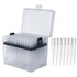 FOUR E'S SCIENTIFIC 1mL Universal Pipette Tips, 1000ul Sterile Racked Tips, Non-pyrogenic, 1 Rack 96 Tips