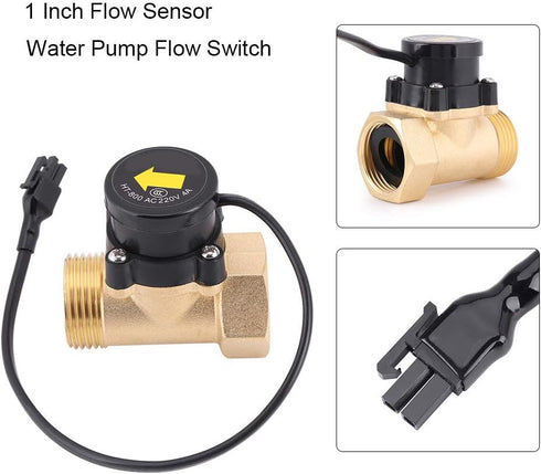 DEWIN HT-800 G1 Thread Water Flow Sensor Switch, Automatic Control 220V Water Pump Flow Switch