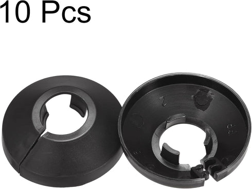 uxcell Pipe Cover Decoration, 16mm PP Plastic Escutcheon Water Pipe Drain Line Cover Black 10pcs