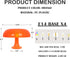 13.8 Inch 3 Retro Orange Mushroom Table Lamp, Color Change, Mid-Century Modern Bedside Lamp, for Bedroom Living Room
