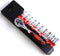 1/4 Inch Ratchet Socket Wrench Set, Metric Socket Set with Quick Release Reversible Ratchet Wrench, 12 Pcs