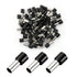 Baomain AWG 8/10.0mm² Wire Copper Crimp Connector, Insulated Ferrule Pin Cord End Terminal, Pack of 100, Black