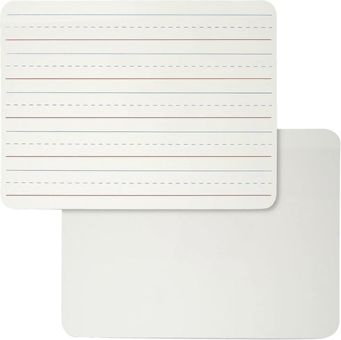 Charles Leonard Dry Erase Board – 2-Sided Lined/Plain, 9" x 12", Pack of 6, CHL35120-6