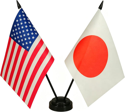 US American & Japan Friendship Desk Flag, Japanese Flags For Room Display,