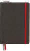 C.R. Gibson Black Leatherette Dot Grid Notebook Journal, 6'' W x 8.5'' L, 240 Pages, Bullet Log