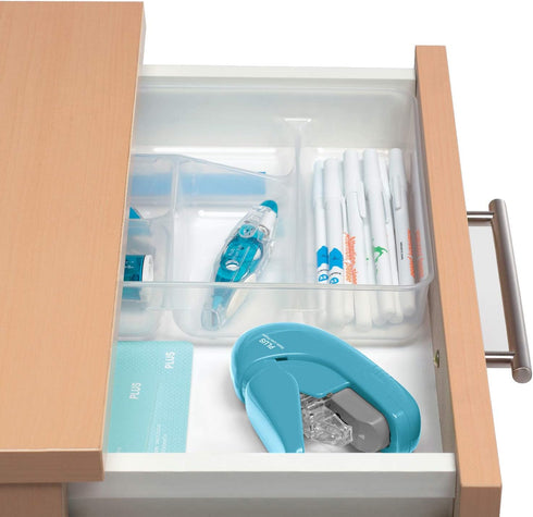 Plus Paper Clinch Compact Staple-Free Stapler in Blue Turquoise for Easy Stapling