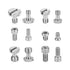 CAMVATE 1/4"-20 3/8"-16 M5 (16 2777 & & Thread Screw Nuts Assortment Kit for DSLR Camera Cage Rig & Accessories