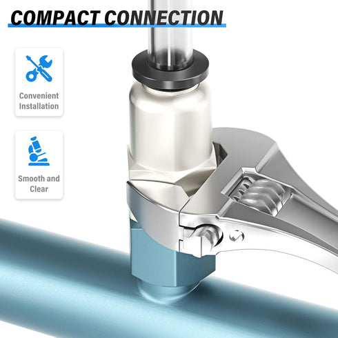 TAILONZ PNEUMATIC Female Straight 12mm Tube OD x 1/4 Inch NPT Thread Push to Connect Fittings PCF12-N2 (Pack of 5)