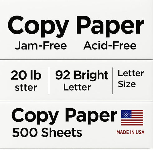 Generic 8.5 11 4 (2,000 20 lb 92 Copy Paper x Reams Sheets) | Printer Paper, Bright White, Letter Size | Multipurpose