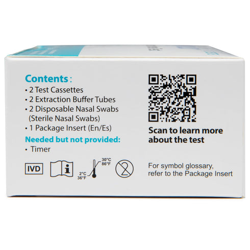COVID-19 Antigen Home Test Kit, 1 Pack, 2 Tests Total, FDA Authorized, Easy to Use, Results in 15 Minutes