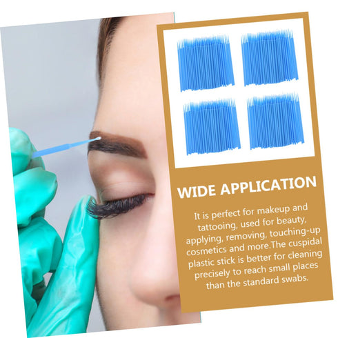 4 Pack Disposable Oral Applicator Beauty Brush Sticks Precision Cosmetic Swabs for Makeup Application Tattooing