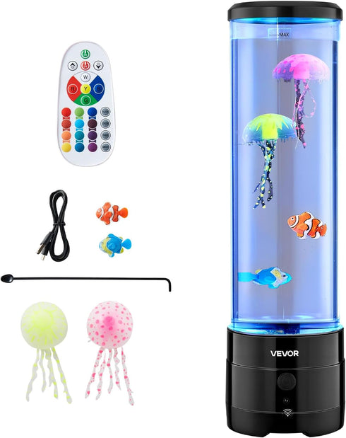 VEVOR Sensory Bubble Tube Lamp, 16 Color Changing Light Effects, Water Fish