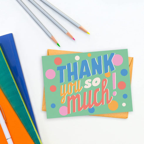 Set 24 S&O Fun Thank You Cards with Envelopes - Blank decor sheets for Handwritten Messages, Appreciation Cards