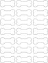 Printable Dog Bone Labels, 2.4" x 1.1", Uncoated White, 105 Labels