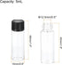 PATIKIL 5ml Essential Oil Bottles, 50 Pack Clear Glass Bottles with Orifice Reducer Sample Vial Screw Cap Storage Vials Container Style 1, Black by PATIKIL