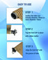 Bungee Kit and End Cap, Shade Tie Downs (2 Set, Black) Compatible with Coolaroo Outdoor Roller Sun Shade Replacement
