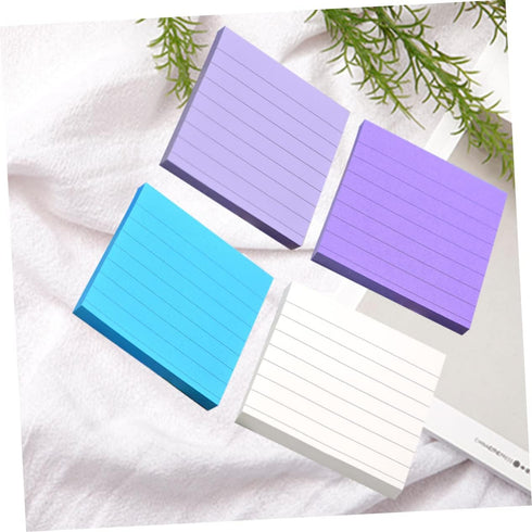 STOBOK 4 Pcs Lined Pad Small Divider Sticking Memo Paper Fridge Card Stock Binders Tabs Folders Tabs Page Markers Sticky Kraft Tags Bookmarks Sticky Yellow Sticky Tabs Note Fluorescence